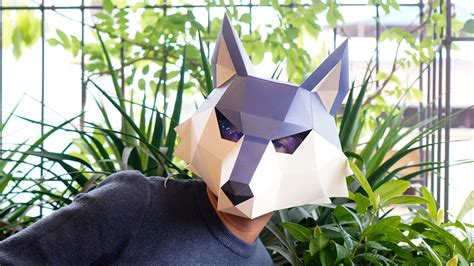 3d printed wolf mask|wolf mask 3d papercraft template.